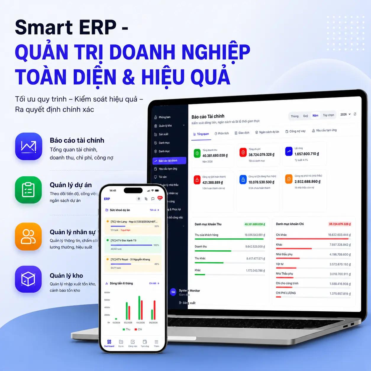 Giao diện Smart ERP